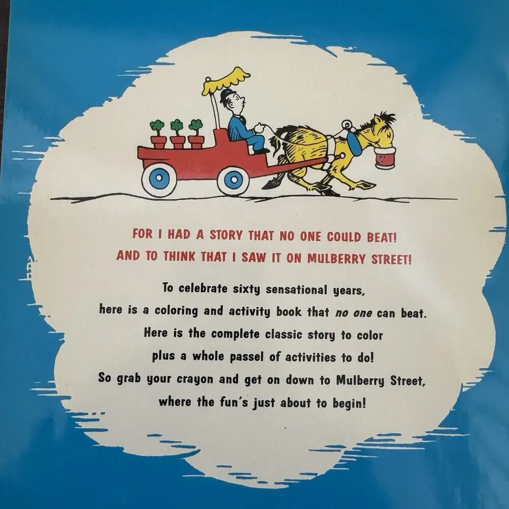VTG‎ Dr Seuss Coloring Book And to Think That I Saw It on Mulberry Street